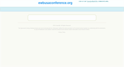 Desktop Screenshot of ewbusaconference.org