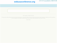 Tablet Screenshot of ewbusaconference.org